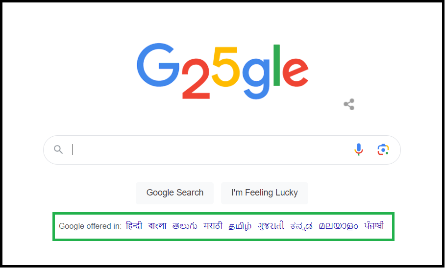 Google Available in 9 indian languages
